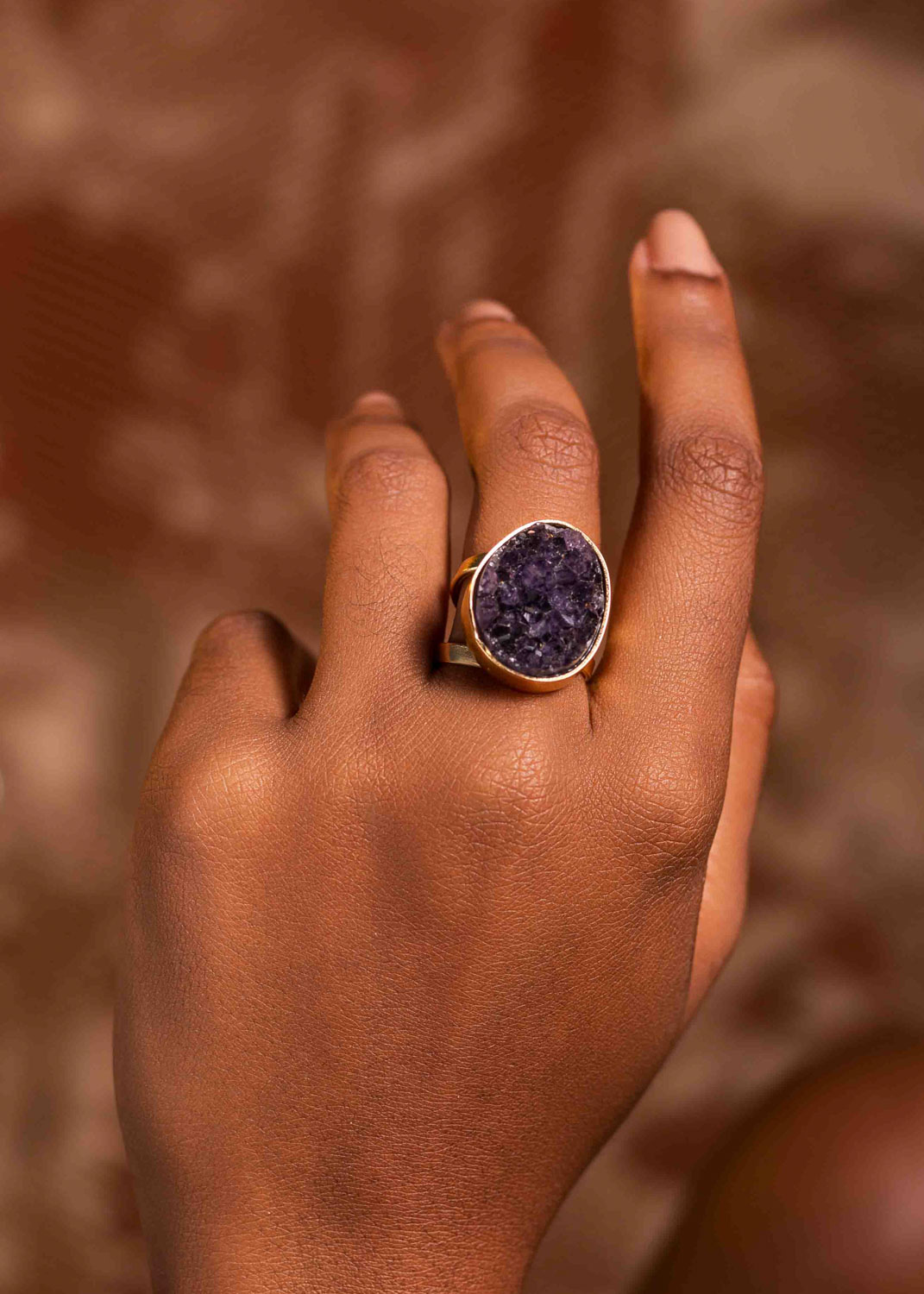 AMETHYST DRUSE RING
