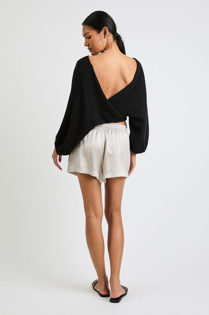 AWAR SILK SHORT - PEARL
