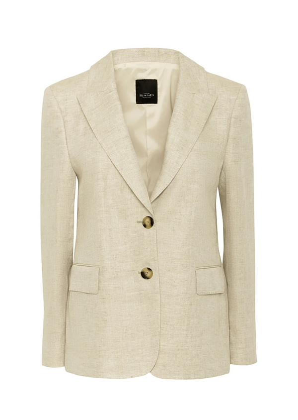 GINETTE POINTY BLAZER - WHITE