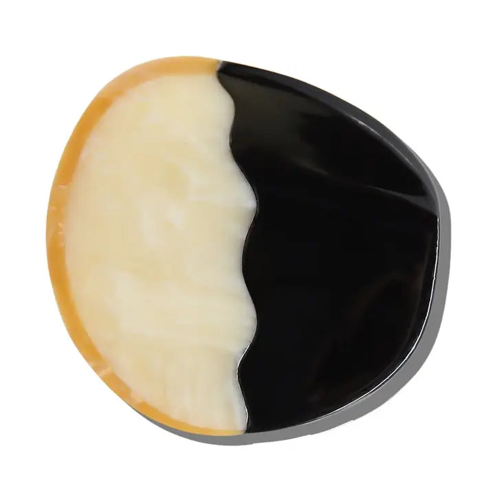 HAND PAINTED BLACK AND WHITE COOKIE CLAW CLIP