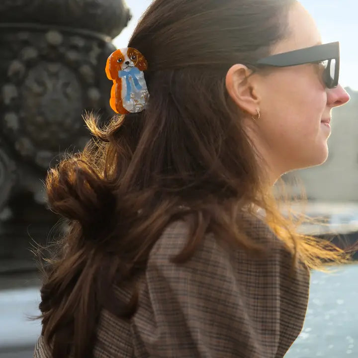 HAND PAINTED KING CHARLES CLAW CLIP