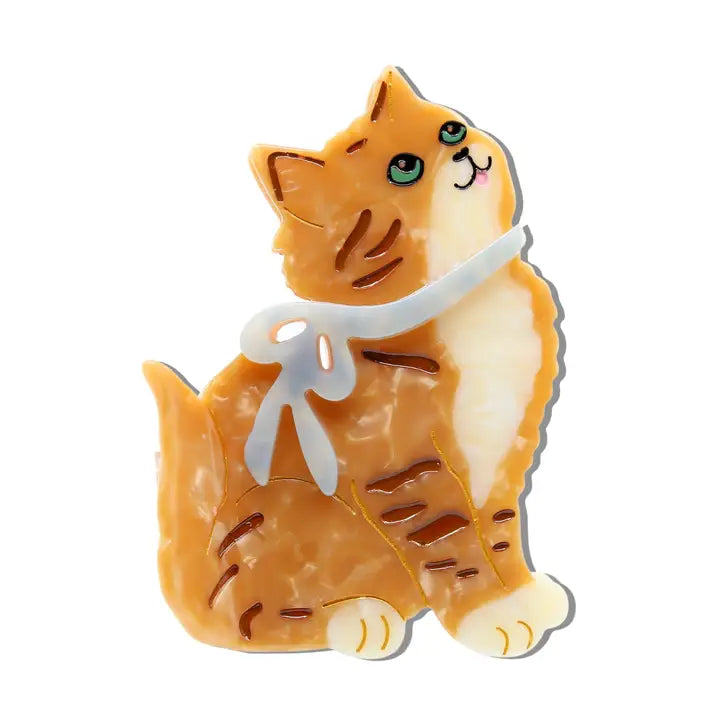 HAND PAINTED VINTAGE KITTEN CLAW CLIP