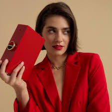 BASEL RED TURKEY CLUTCH