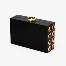 BASEL FUCHSIA GOLD VENERY CLUTCH