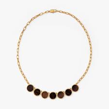 ELLIE FEATHER MULTI BEZEL NECKLACE