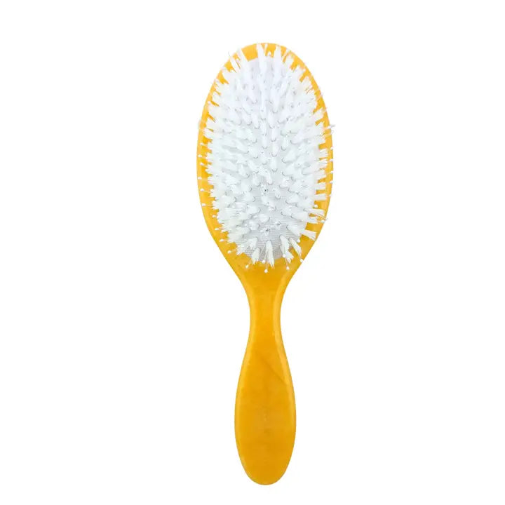 HAND PAINTED VINTAGE DAISY STEM HAIR BRUSH