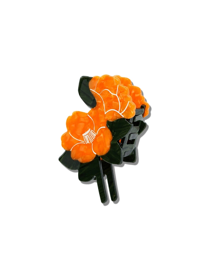 HAND PAINTED VINTAGE POPPY CLAW CLIP-ORANGE