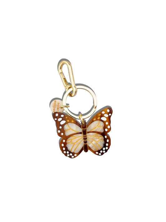 HAND PAINTED BOHO MONARCH BAG CHARM