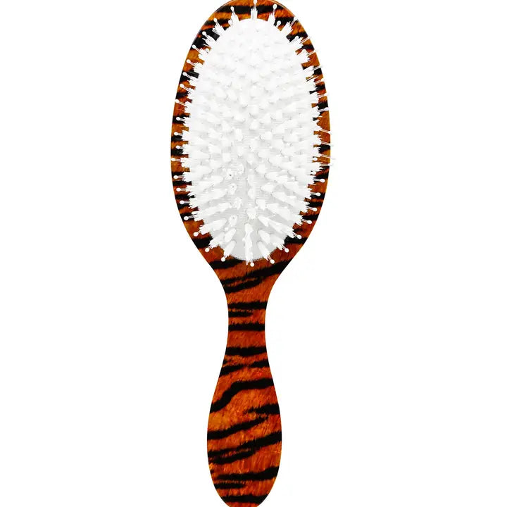 HAND PAINTED SOLAR ECLIPSE TIGER ORANGE BRUSH