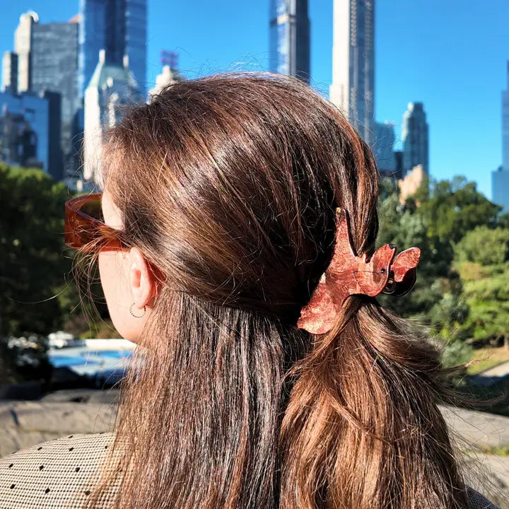 HAND PAINTED DACHSHUND CLAW HAIR CLIP