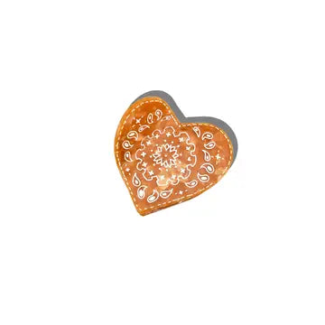 HAND PAINTED PAISLEY HEART CLAW CLIP