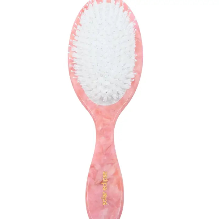 HAND PAINTED ORANGE BLOSSOM HAIR BRUSH