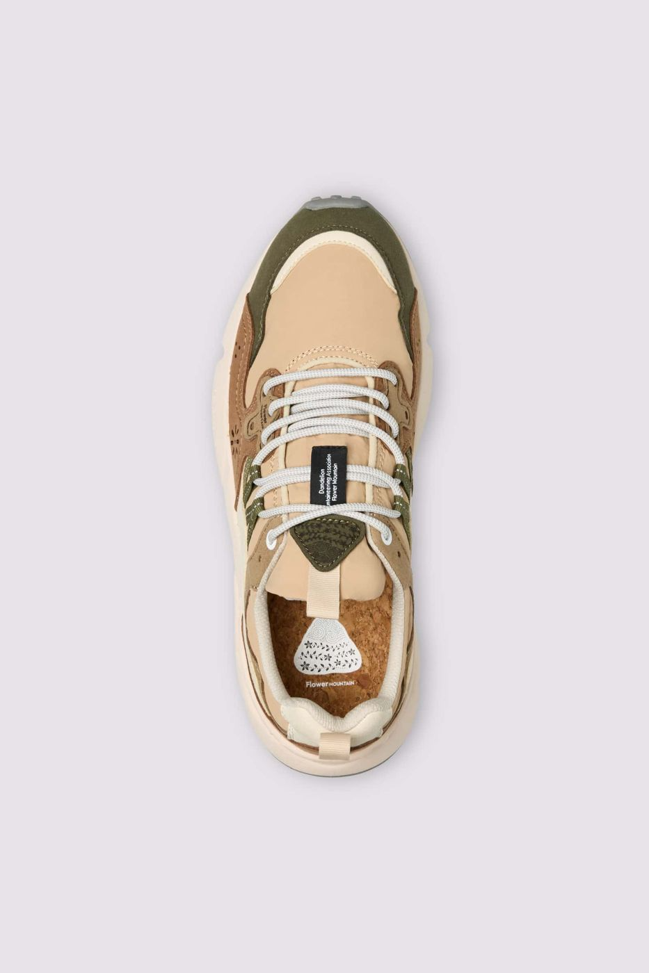 YAMANO 3 MAN KAISO ECO SUEDE NYLON SNEAKER - SAND/GREY