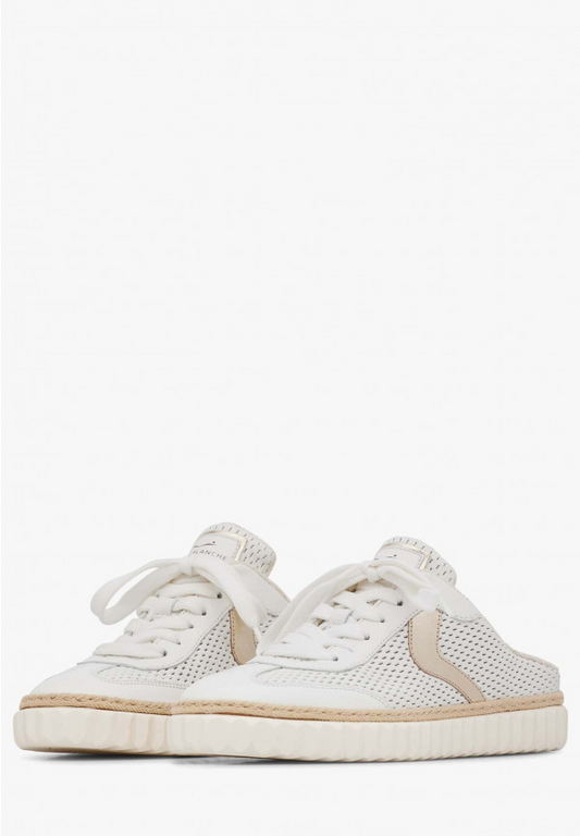 INES NAPPA LEATHER MULES - WHITE