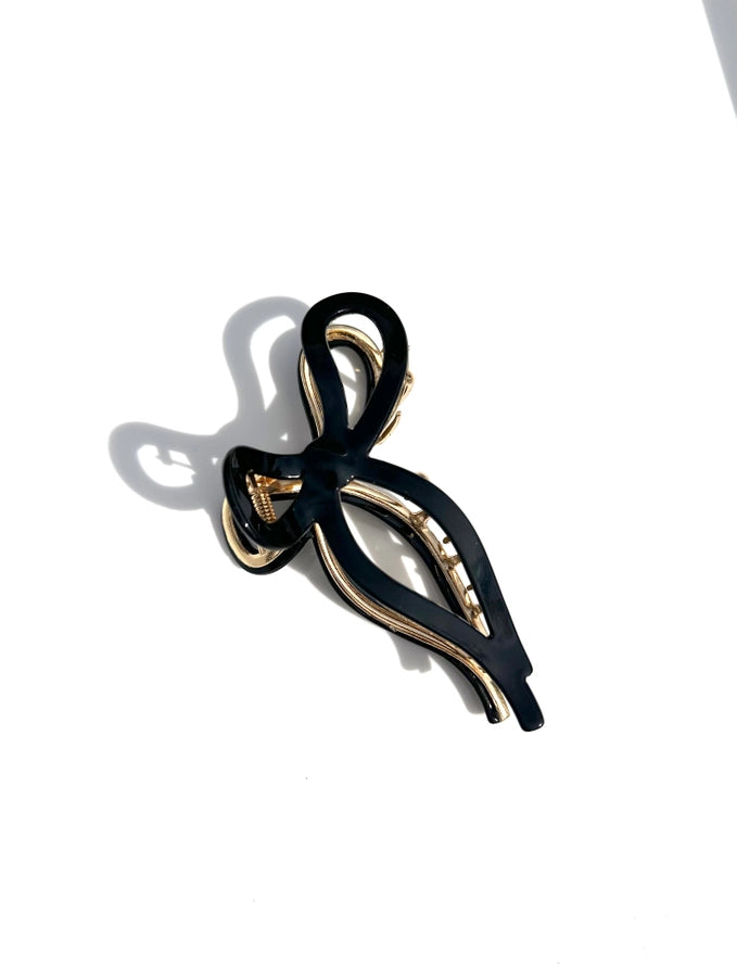 BALLET BOW CLAW CLIP-BLACK