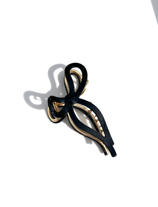 BALLET BOW CLAW CLIP-BLACK