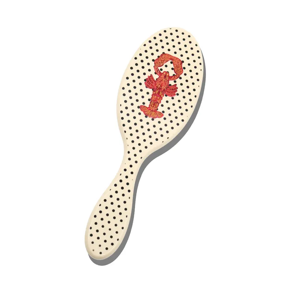 HAND PAINTED LOBSTER HAIR BRUSH