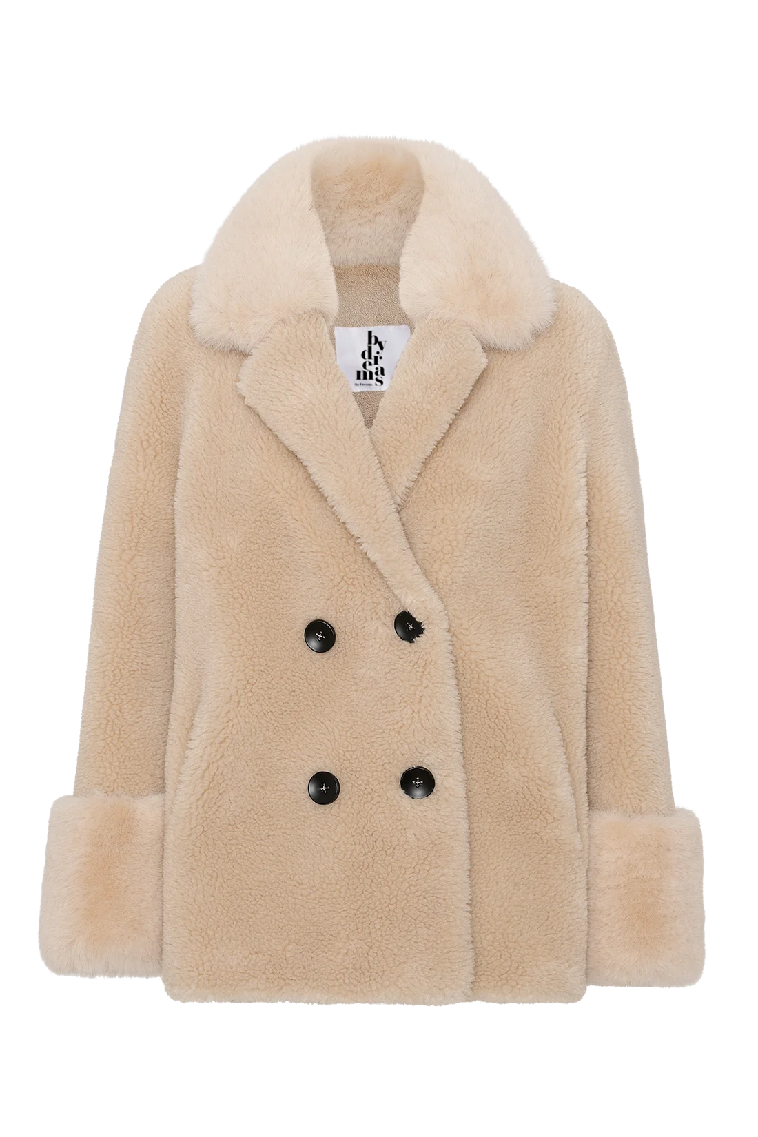 FIONA SHORT WOOL COAT - BEIGE