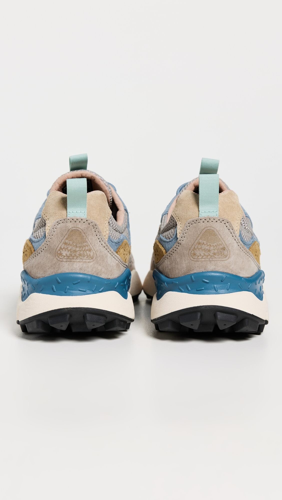 YAMANO 3 MAN SUEDE RETE SNEAKER - STONE/GREY