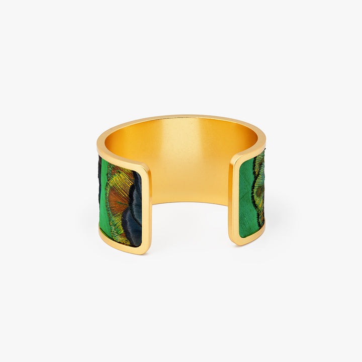 HIGH ROCK WIDE CUFF FEATHER BRACELET