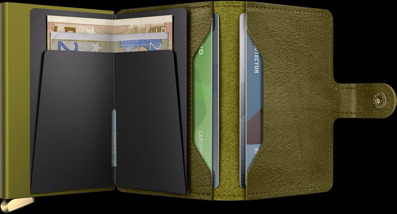 PREMIUM MINIWALLET - STITCH FLORAL OLIVE