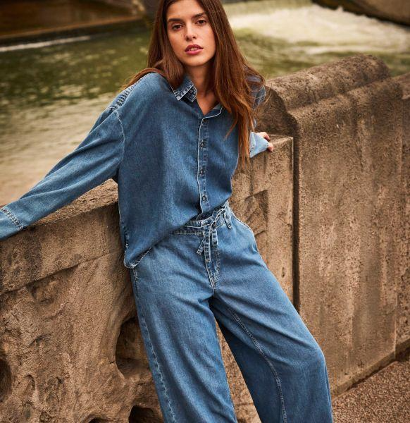 WENDY DENIM TROUSER - MID BLUE HERITAGE