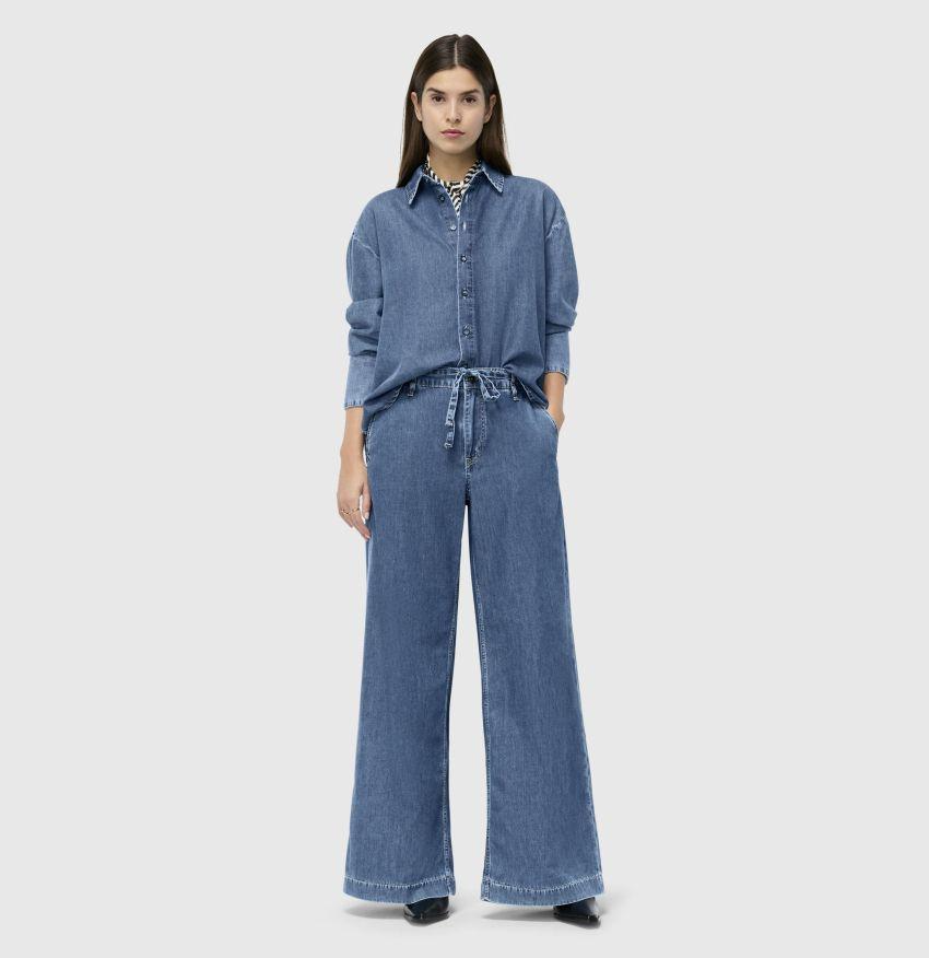 WENDY DENIM TROUSER - MID BLUE HERITAGE