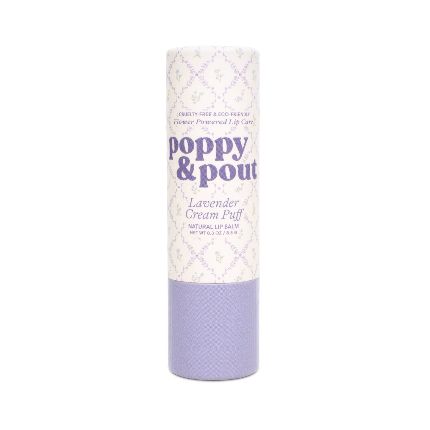 POPPY & POUT LIP BALM COTTAGE COLLECTION - LAVENDER CREAM PUFF