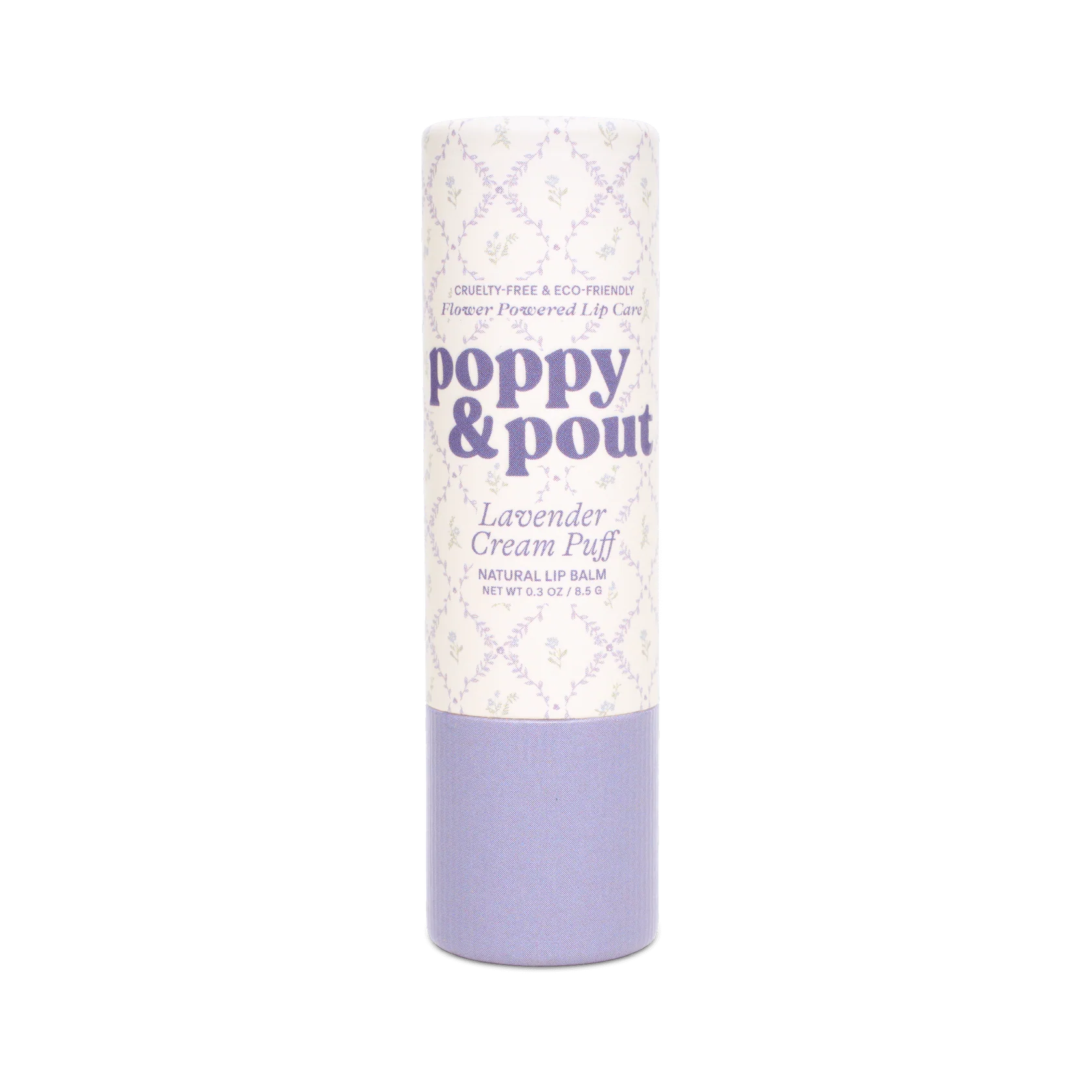 POPPY & POUT LIP BALM COTTAGE COLLECTION - LAVENDER CREAM PUFF