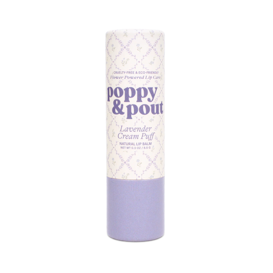 POPPY & POUT LIP BALM COTTAGE COLLECTION - LAVENDER CREAM PUFF