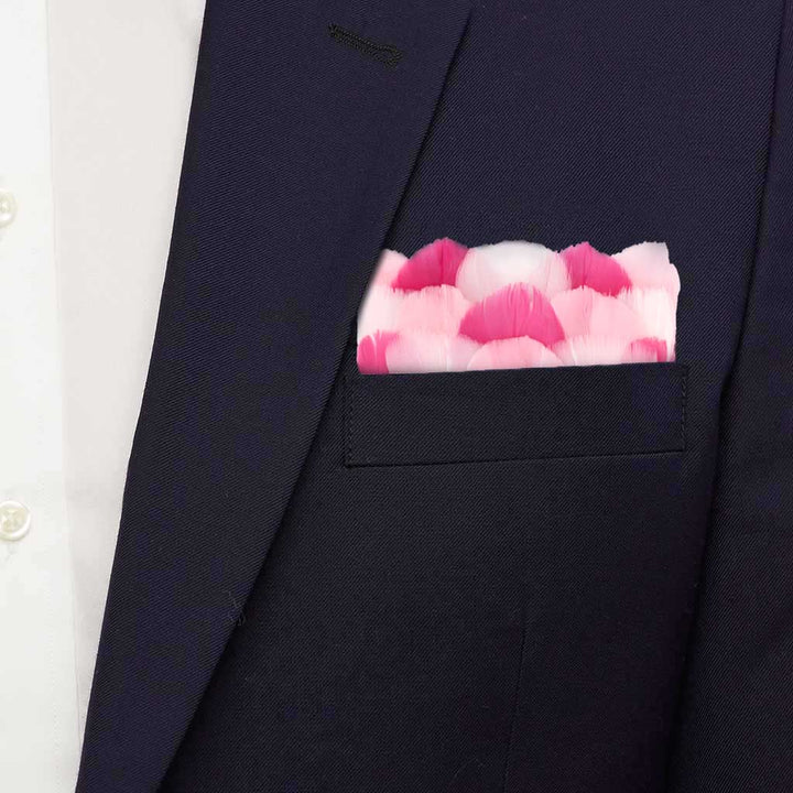 LEAD FEATHER POCKET SQUARE