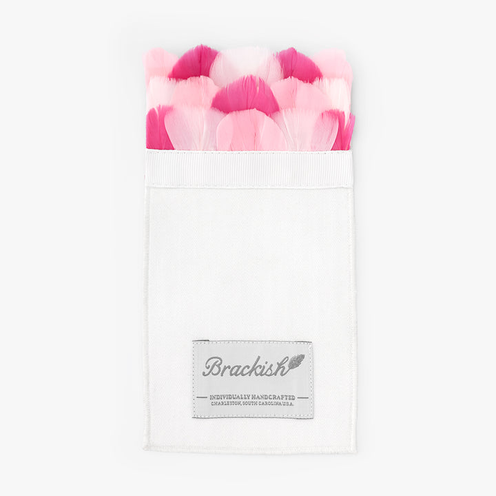 LEAD FEATHER POCKET SQUARE