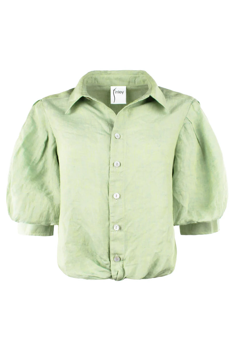 BOMBA LINEN SHIRT- GREEN TEA