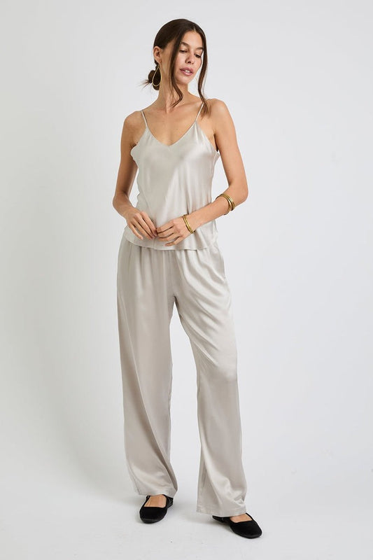 LIZ SILK PANT - PEARL