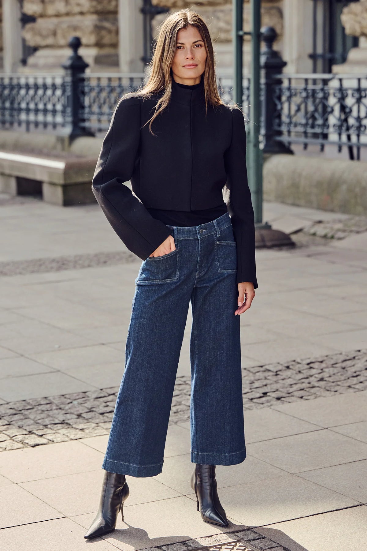 DREAM CULOTTE POCKET JEANS - FASHION RINSED WASH