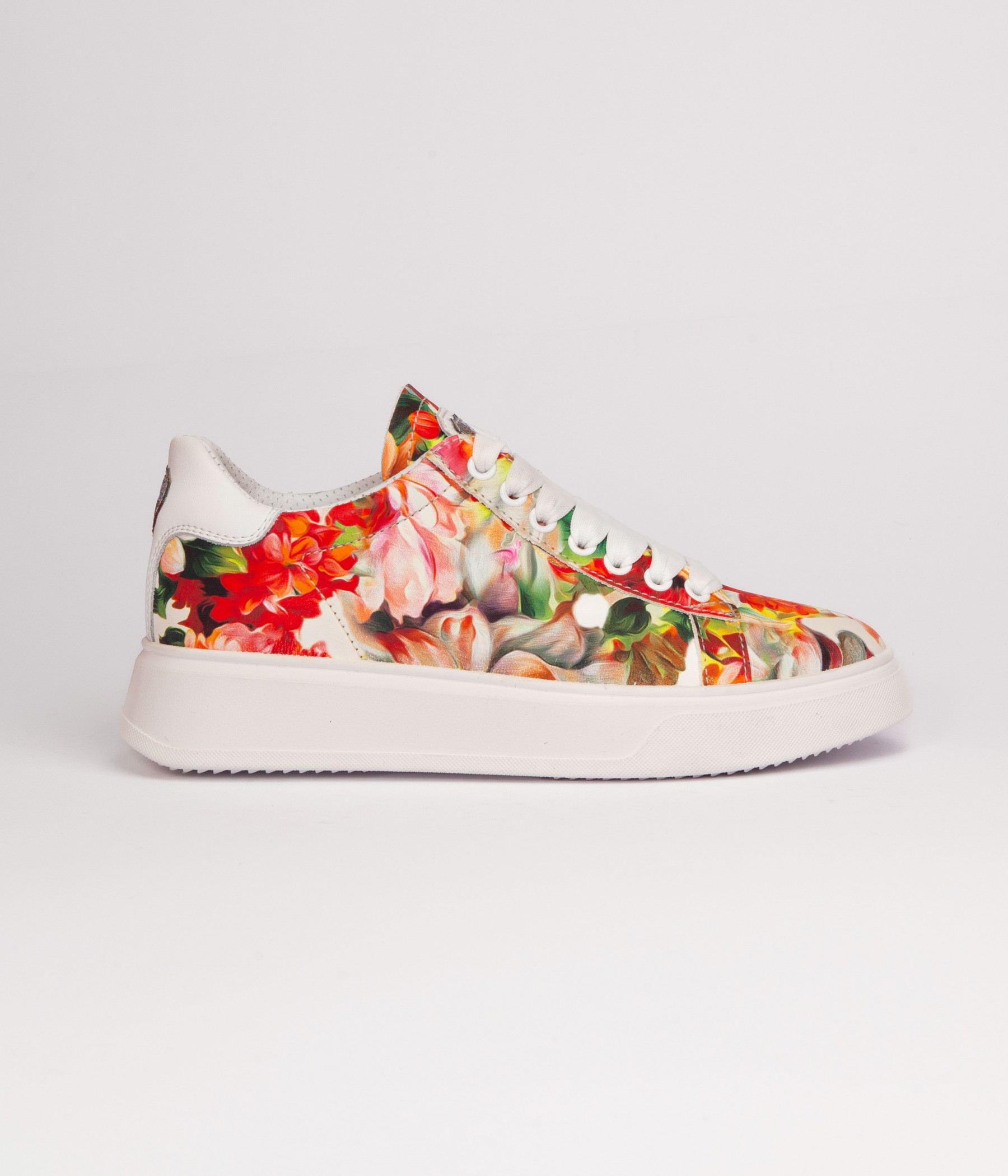 MIA FLORAL PRINT SNEAKER - ORANGE