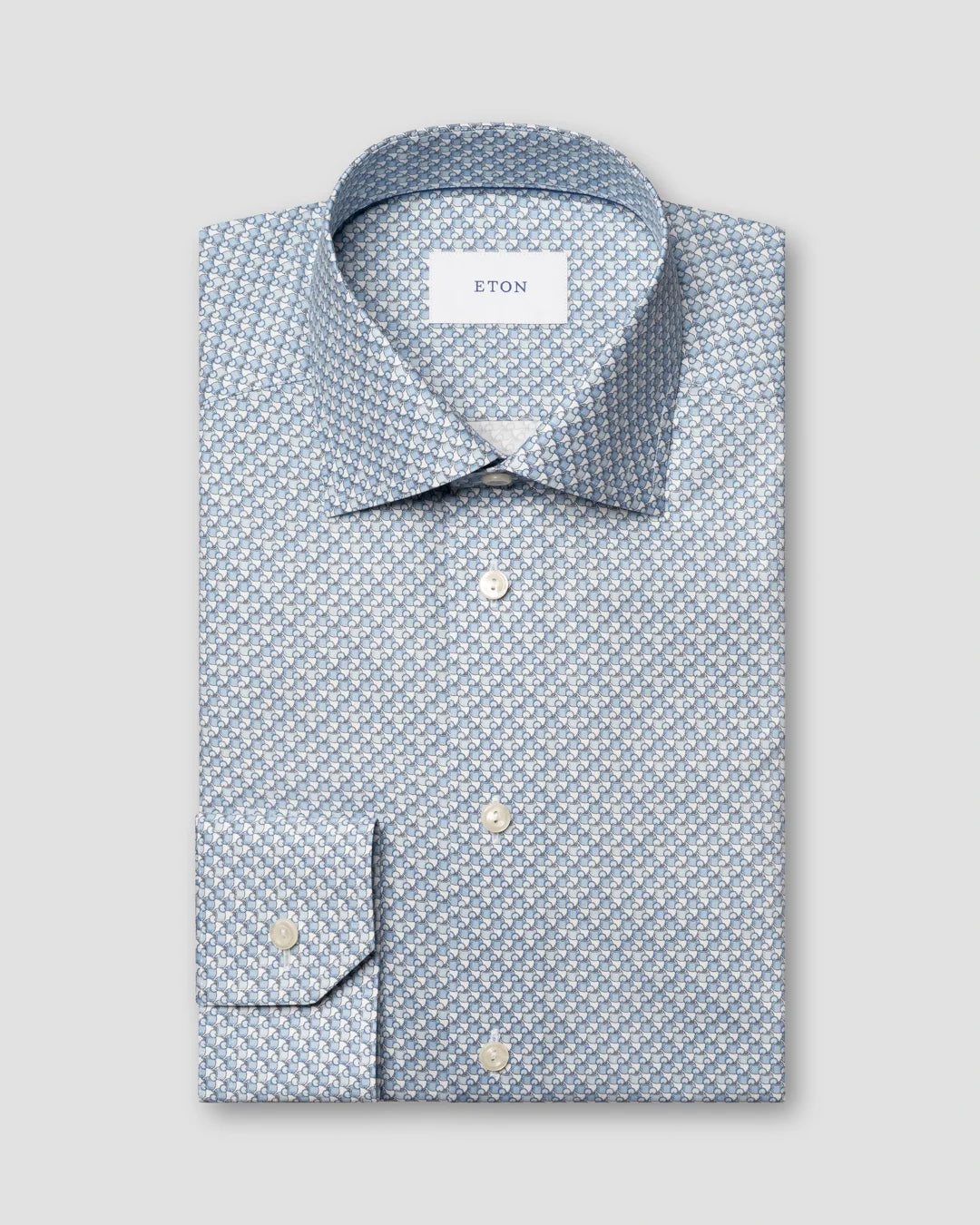 LIGHT BLUE COCKTAIL PRINT SIGNATURE TWIL SHIRT