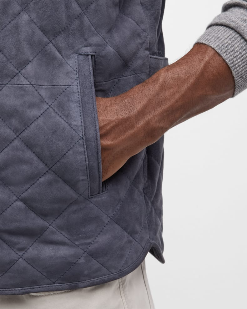 ESSEX SUEDE VEST - GALAXY