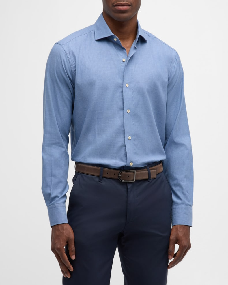CUMBRIA FLANELLA SHIRT - BROOK BLUE
