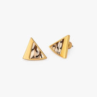 OPHELIA FEATHER TRIANGLE STUD EARRINGS