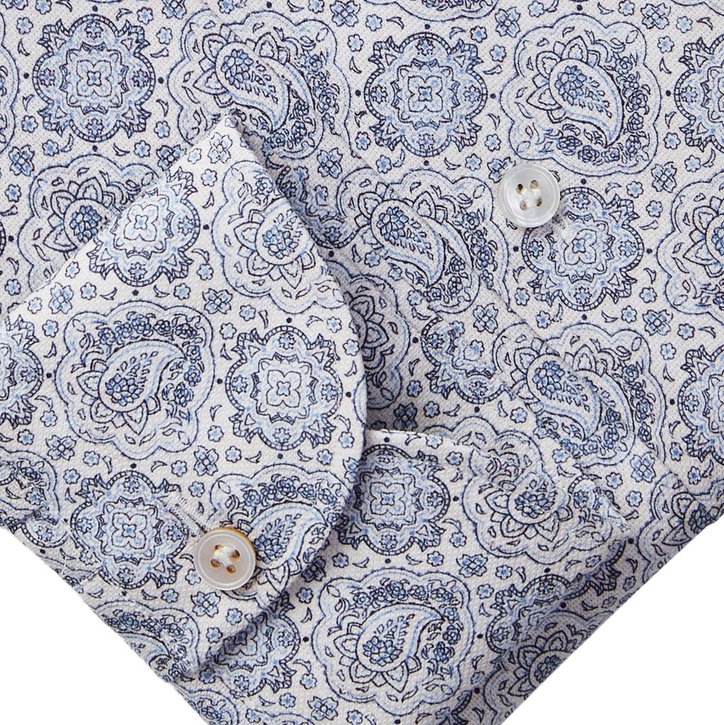 BELLAGIO MANDALA PAISLEY PRINT SHIRT - BRIGHT BLUE