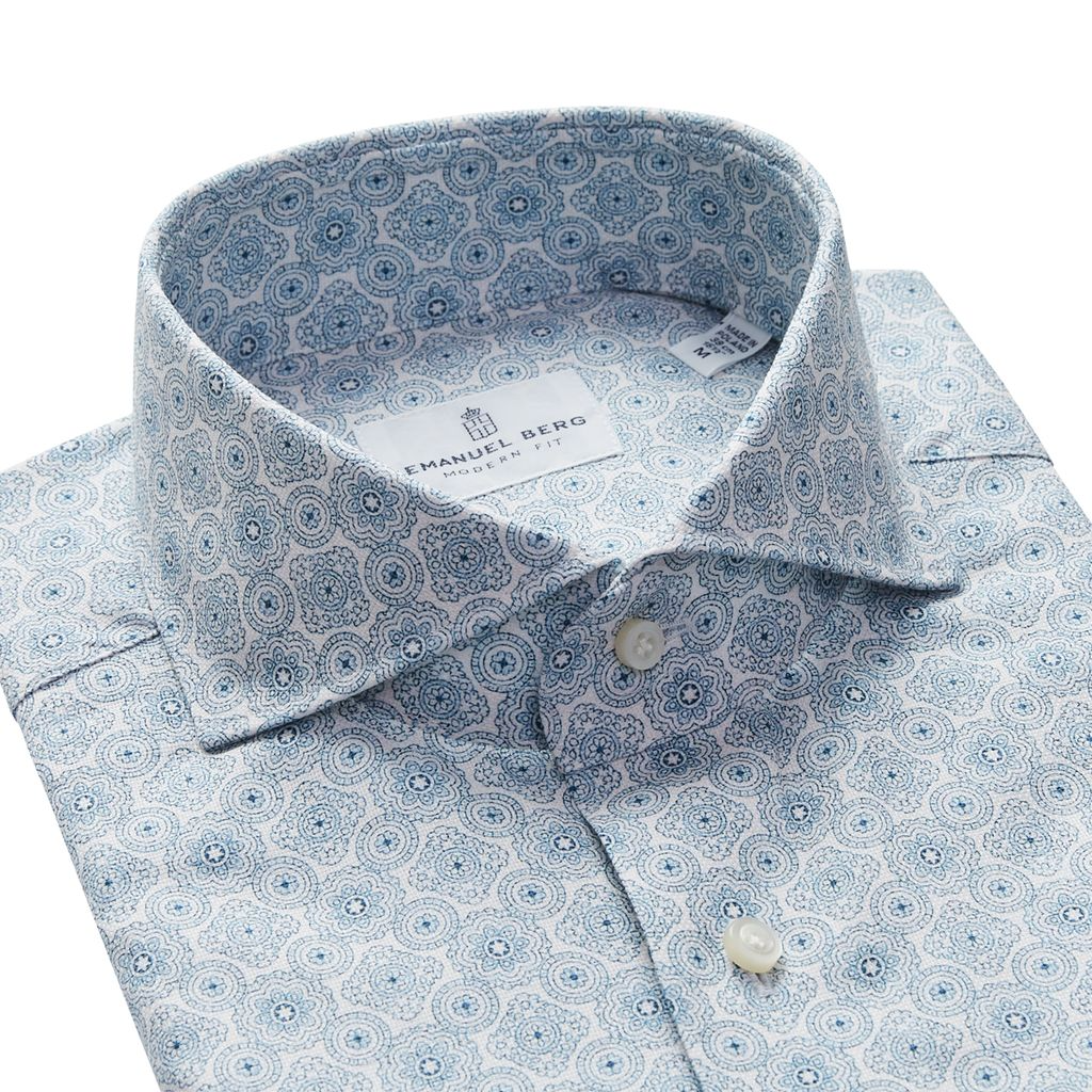HARVARD MANDALA PRINT SHIRT - LIGHT PASTEL BLUE