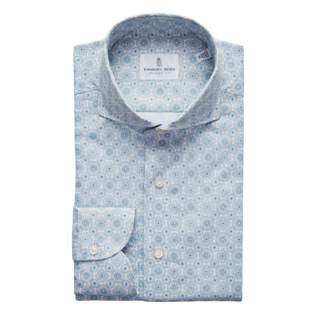 HARVARD MANDALA PRINT SHIRT - LIGHT PASTEL BLUE