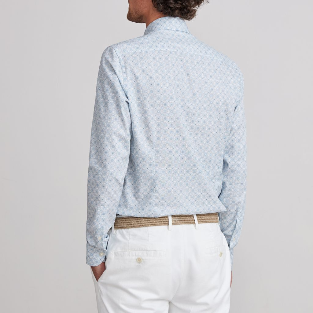 HARVARD MANDALA PRINT SHIRT - LIGHT PASTEL BLUE