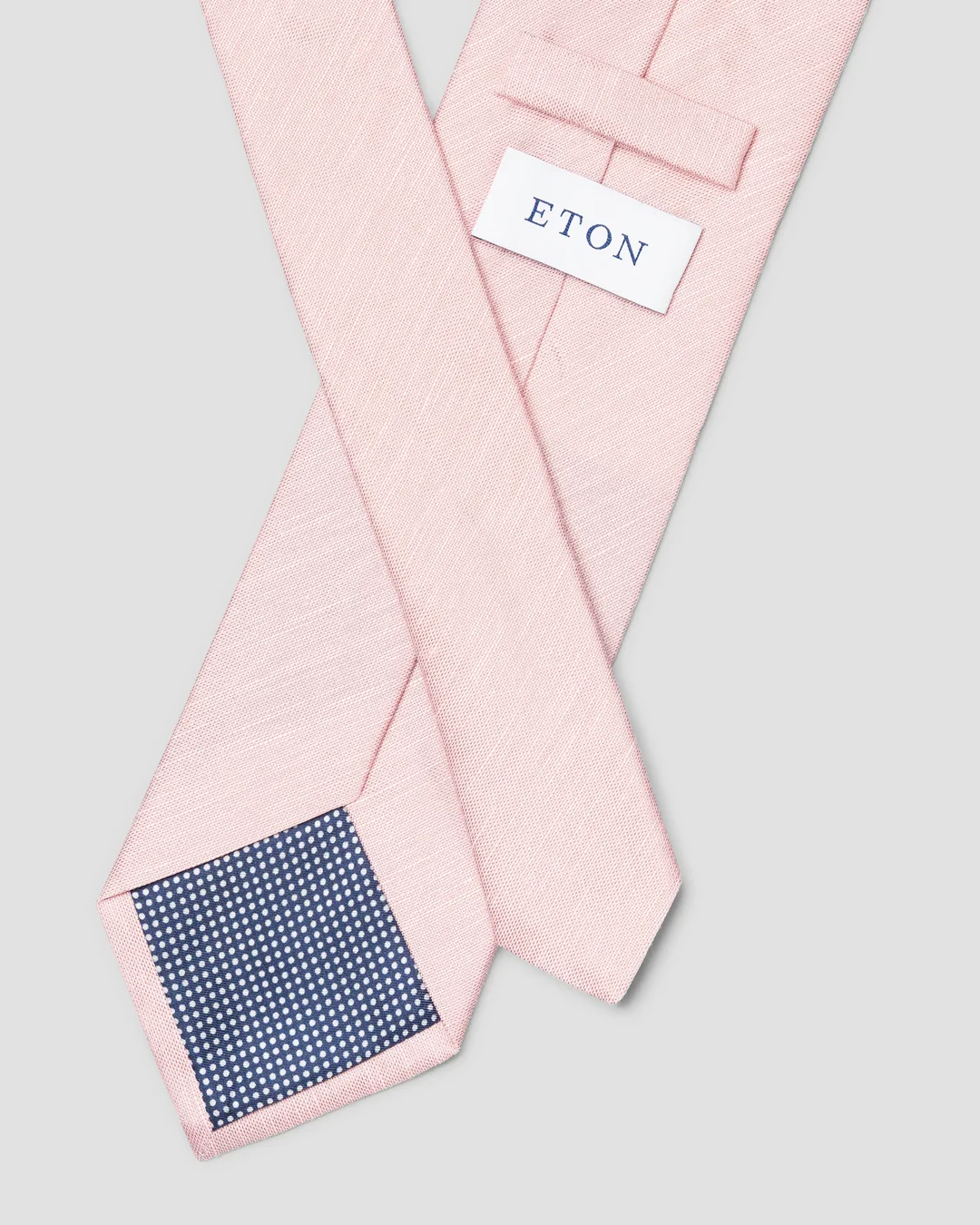 PINK WOVEN SILK LINEN TIE