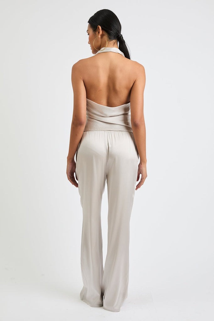 POPPY SILK TOP - PEARL