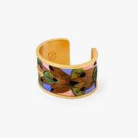 SHANNON WIDE CUFF FEATHER BRACELET