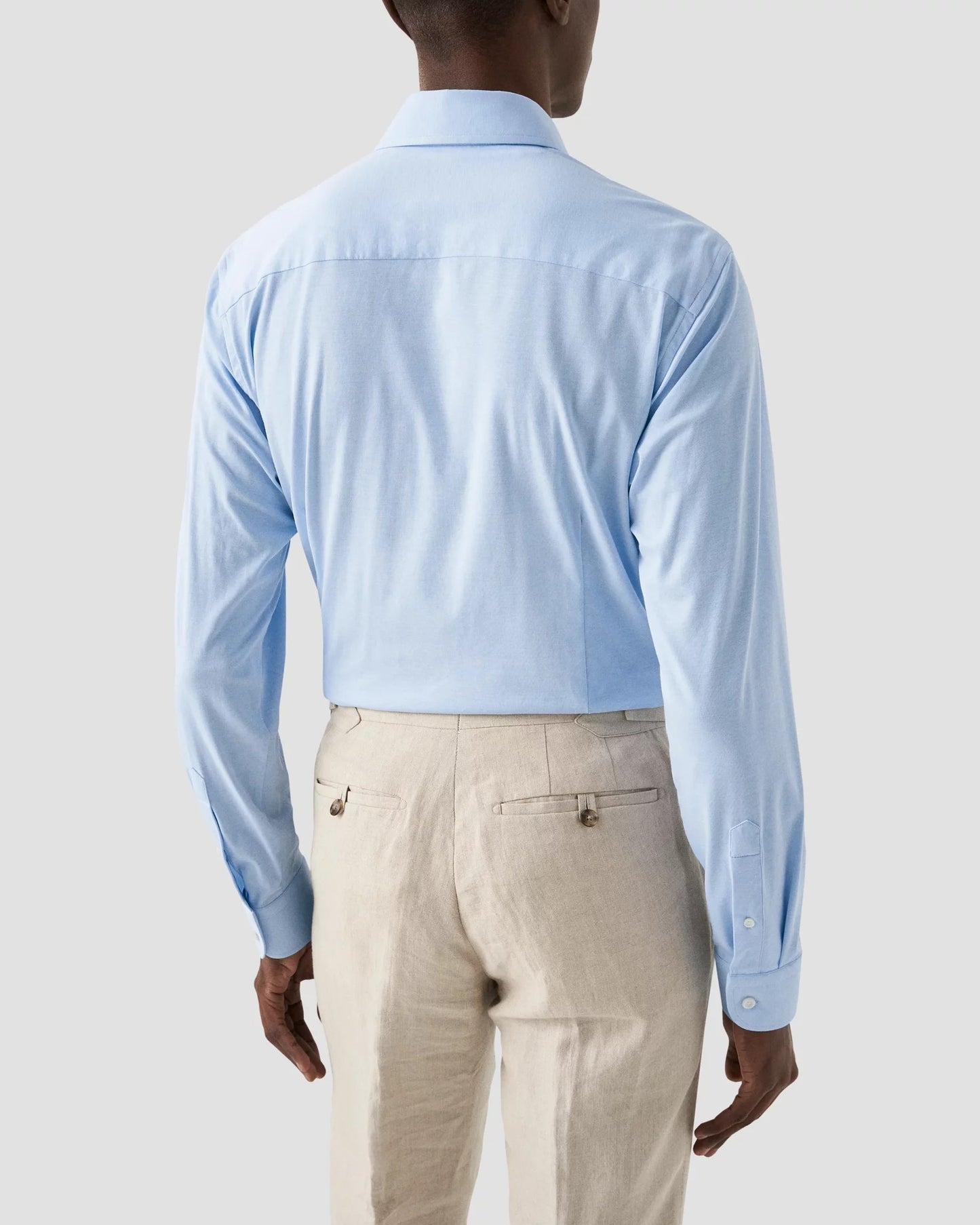 LIGHT BLUE FLOUR WAY STRETCH COTTON SHIRT