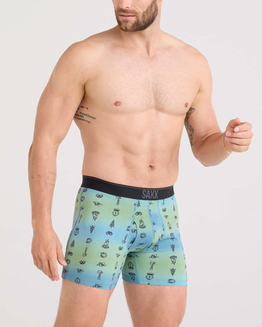 QUEST BOXER BRIEF 2 PACK - CAMP OMBRE/BLACK