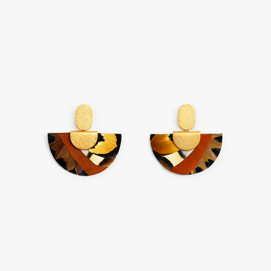 TAGGART FEATHER DEMI DROP EARRINGS